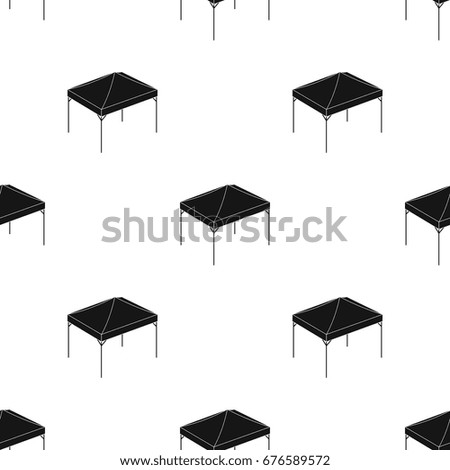 Awning for protection against sun and rain.Tent single icon in black style vector symbol stock illustration web.