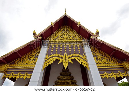 The beauty of temples in Thailand, It is a popular place to visit and to make merit.