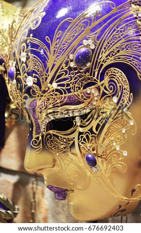 venetian mask close up - on the fabulous streets of Venice  