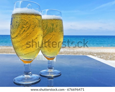 Two cold beers on the beach