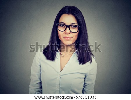 Portrait of a serious woman 