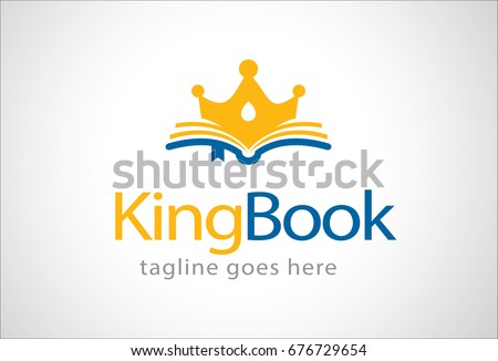 King Book Logo Template Design