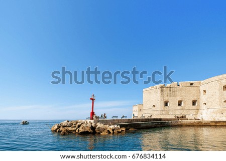 Dubrovnik Fortress in the Adriatic Sea, Dalmatia, Croatia