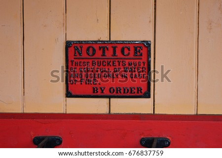 Fire Notice sign 