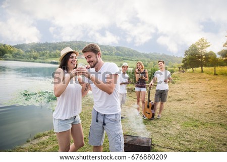 Friends,group of friends,enjoy in nature