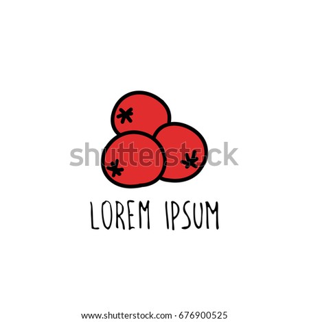 berries doodle icon