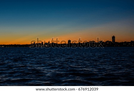 Toronto Skyline at sunset.