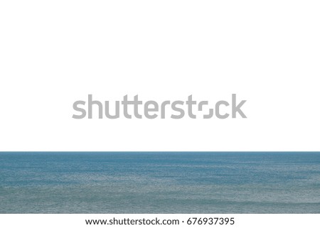 Sea surface on a white background
