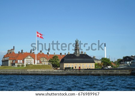 Impressive architecture of the old naval base, Copenhagen Harbor, Denmark 