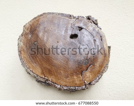 Wood cutting board isolated on white background