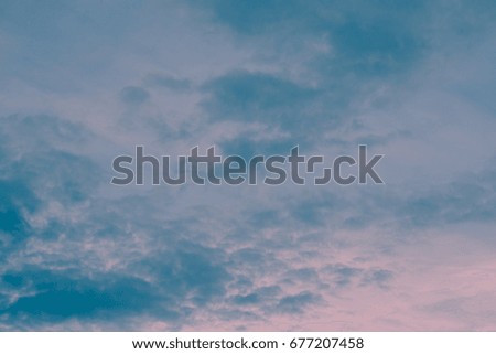 Blue sunset sky background