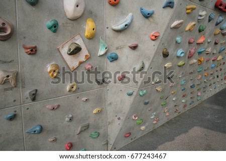 Climbing wall for practicing 
