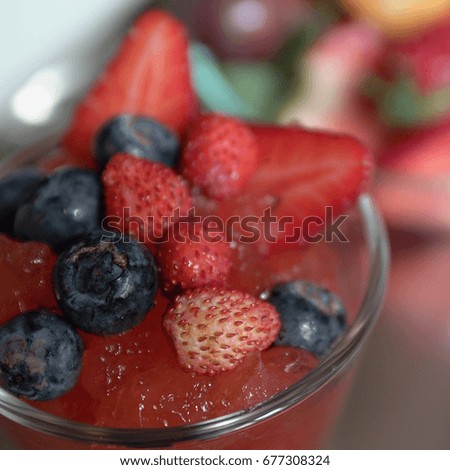 Berries and red jelly




