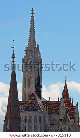 
Beautiful Hungarian church with cloudy blue sky