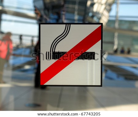 No smoking area sign