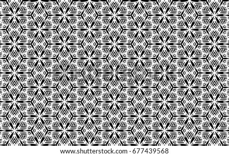 Ornament with elements of black and white colors. L