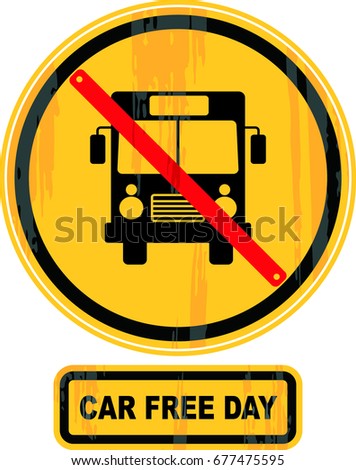 car free day vector illustration