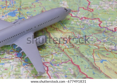 Plane on the map. Traveling abroad, international flights, flight, airlines.