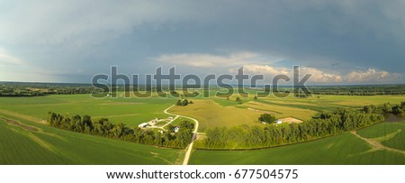 Backside of the Storm - Aerial View Royalty-Free Stock Photo #677504575