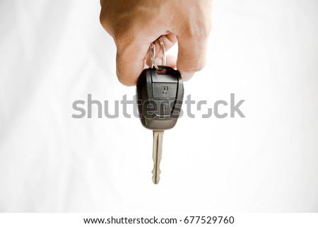 Car Key on wood background