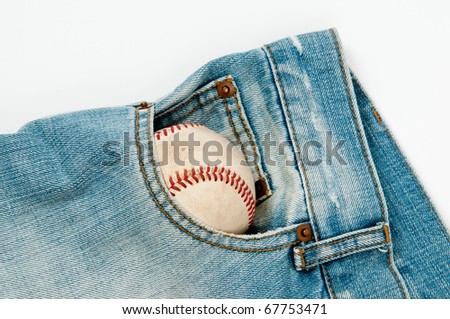The Old Baseball in Jeans