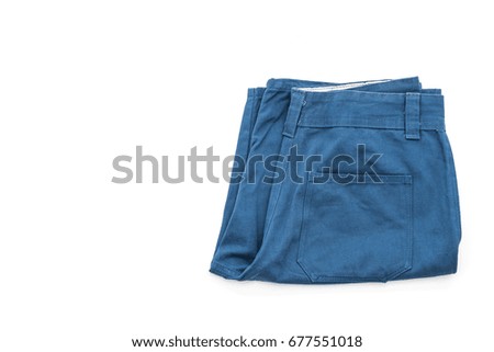 short pant on white background