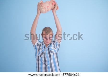 Man with piggy bank