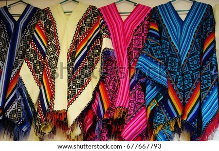 Colors of Peruvian ponchos