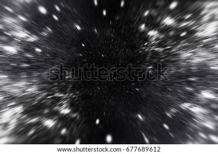 Abstract science fiction outer space and time travel concept background. Movement in space. Traveling on a spaceship. Concept speed design