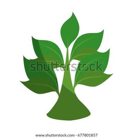 stem with leaves icon