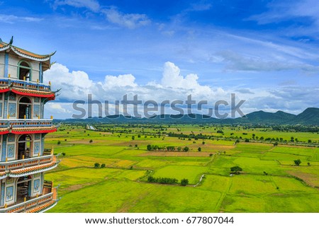 Thai temple Wat thum sua in Kanjanaburi, Thailand 