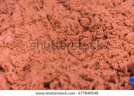 Macro picture of sand science for kid

