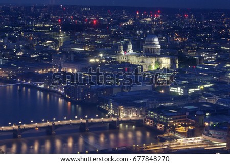 St Paul's Cathedral, London at night