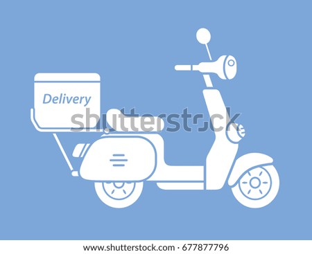Scooter delivery vector icon