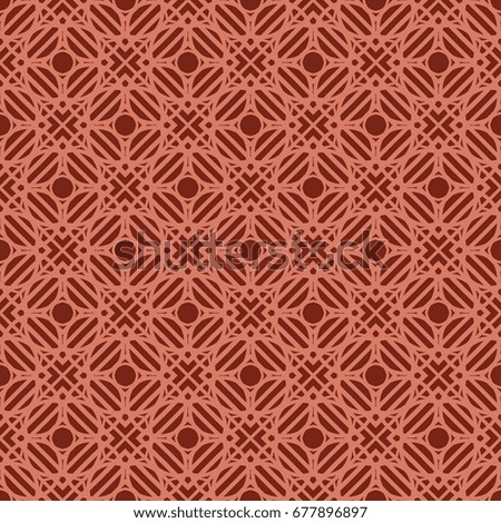 background seamless pattern with modern geometric ornament. vector illustration. for design print, invitation box, card. brick color theme