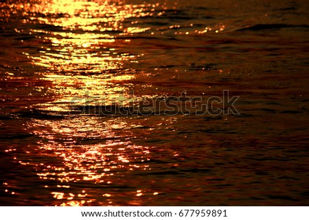 Sunset on the river