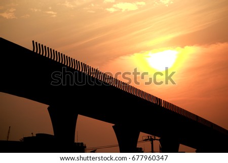 Sunset on the the bridge