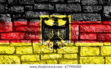 Germany flag on a brick wall