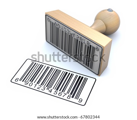 Ruber stamp with barcode