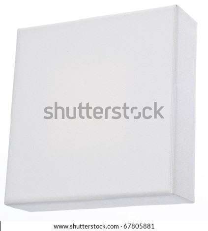 Square Blank Canvas on a Wooden Stretcher Royalty-Free Stock Photo #67805881