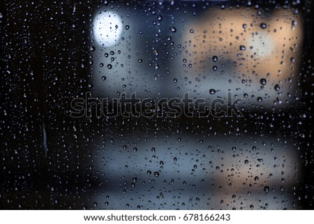 Rainy Day raindrop / Bokeh background