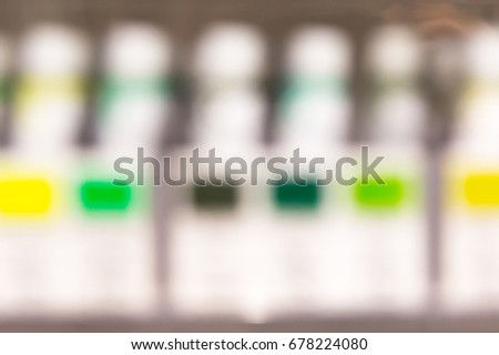 Blurred image for background tubes of watercolor; art, workshop, inspiration, craft. Shades of color background, creativity concept . 