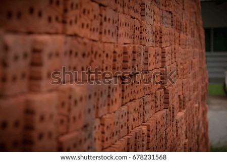 Red brick wall texture construction
