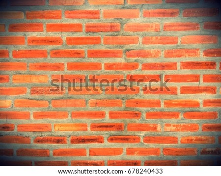 The walls of beautiful orange brick walls.
