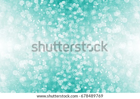 Abstract glittery teal green glitter sparkle confetti background for turquoise happy birthday party invite, aqua mint bridal backdrop, baby shower announcement, engagement, Xmas or Christmas blur Royalty-Free Stock Photo #678489769