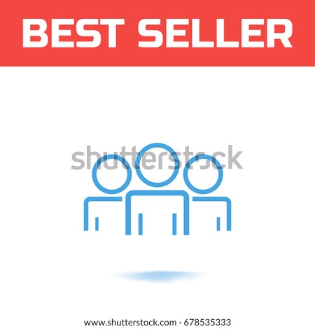Business man icon, vector illustration. line design style. The Symbol for your web site design or logo or user interface