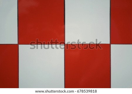 American Fast Food Tile Pattern - Background - Red & White