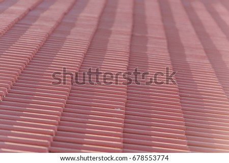 Texture Ecologically clean roof tiles on the roof of the house