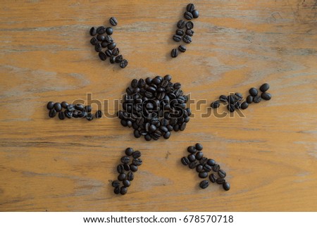 Sun coffee beans