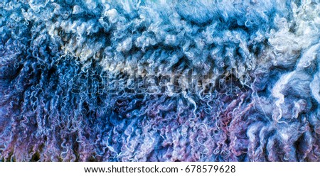 fluffy blue and violett fur background